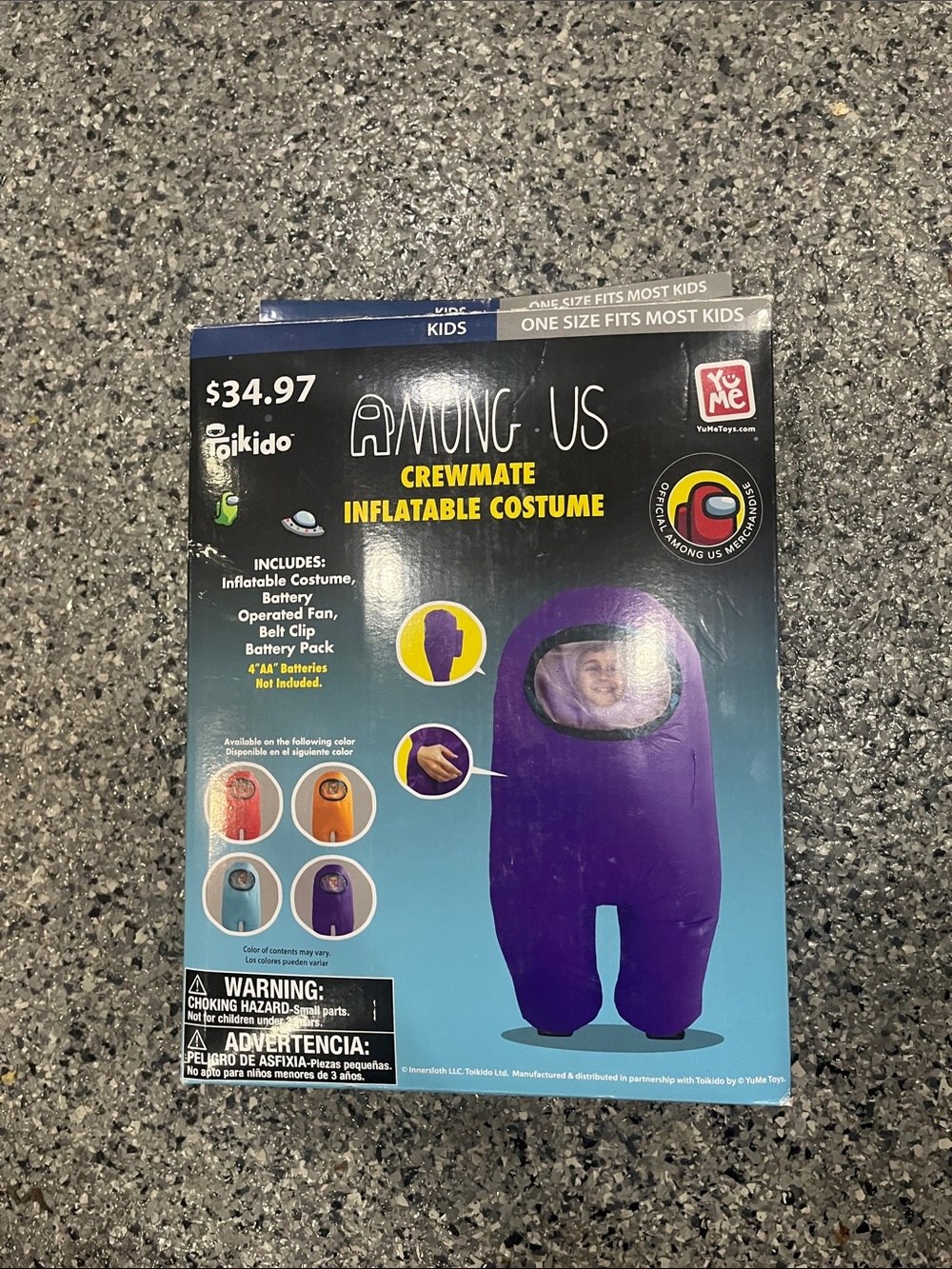 Among Us Purple Crewmate Inflatable Kids Costume